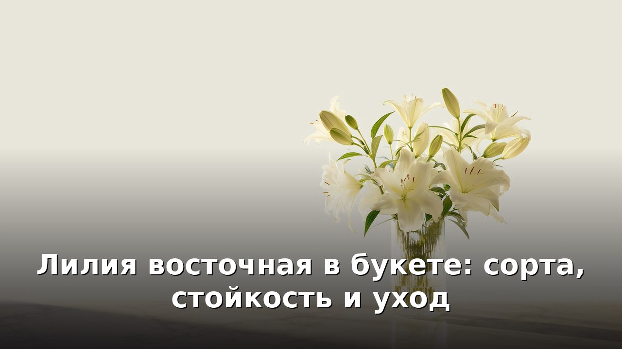 Лилия восточная в букете: сорта, стойкость и уход