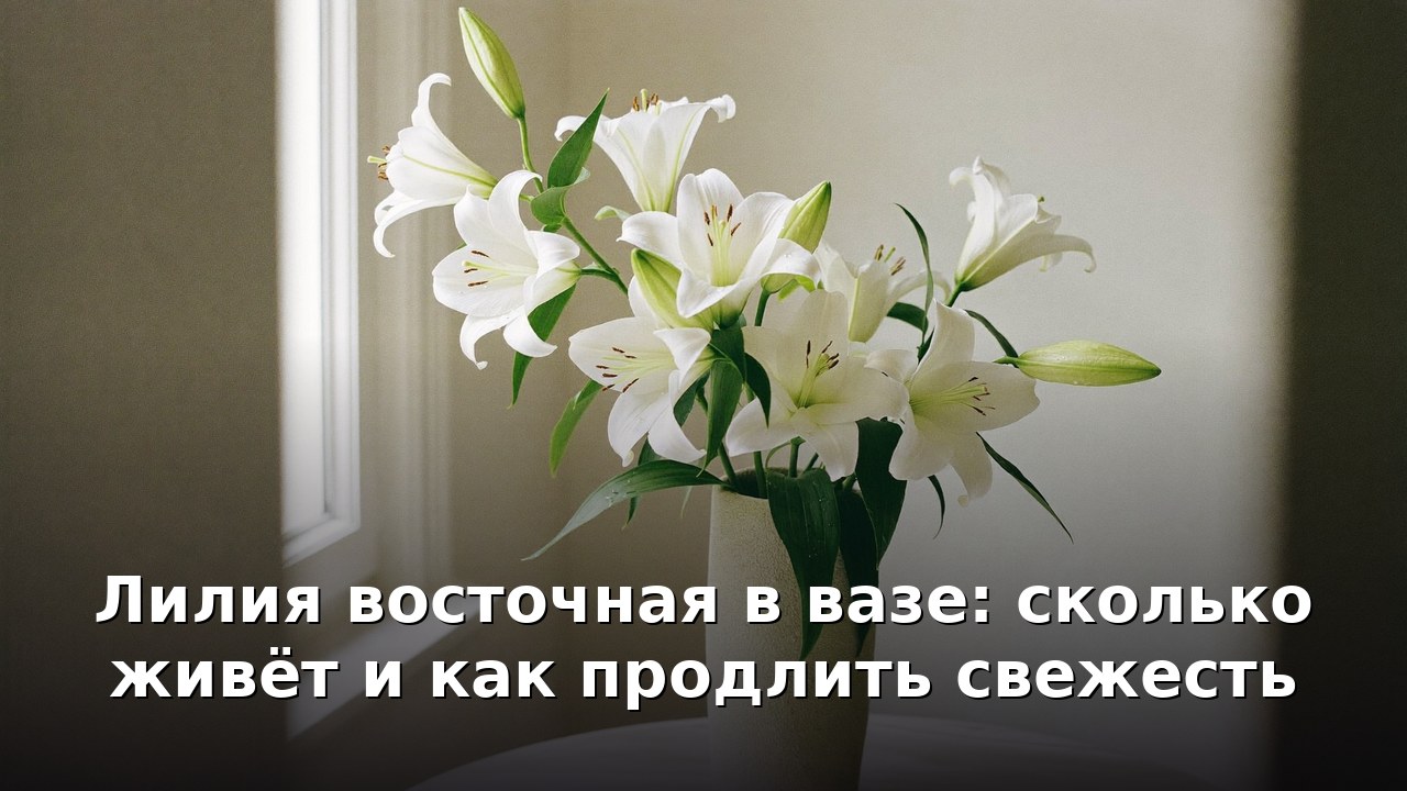 Лилия восточная в вазе: сколько живёт и как продлить свежесть