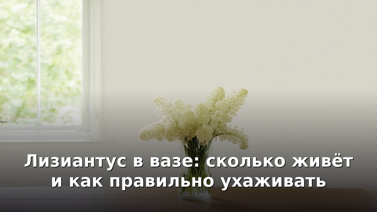 Лизиантус в вазе: сколько живёт и как правильно ухаживать