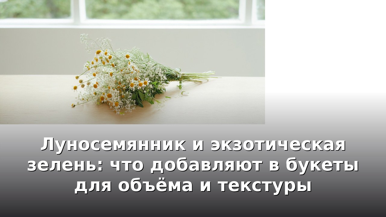Луносемянник и экзотическая зелень: что добавляют в букеты для объёма и текстуры