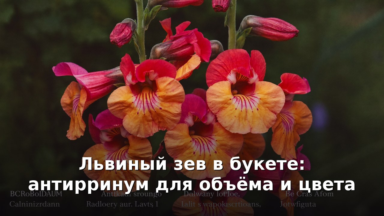 Львиный зев в букете: антирринум для объёма и цвета