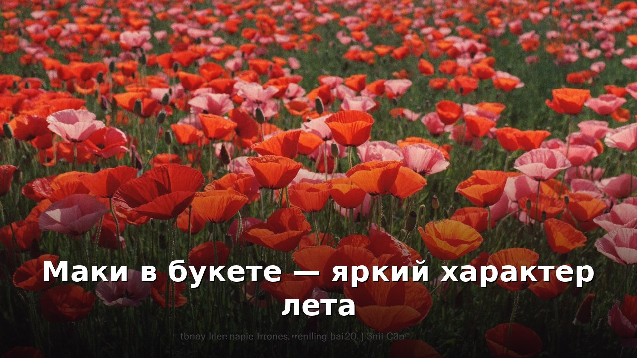 Маки в букете — яркий характер лета