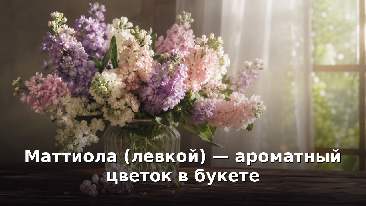 Маттиола (левкой) — ароматный цветок в букете