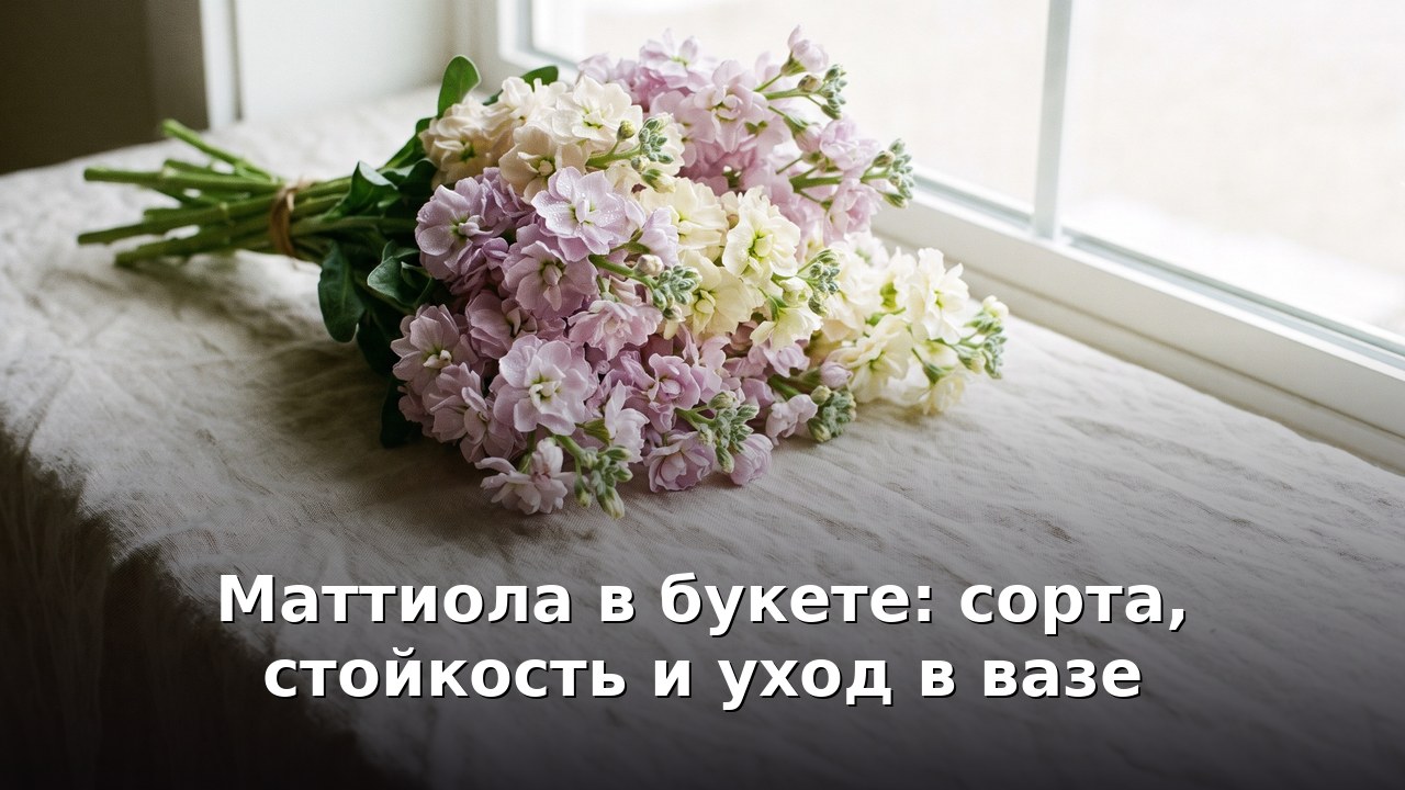 Маттиола в букете: сорта, стойкость и уход в вазе