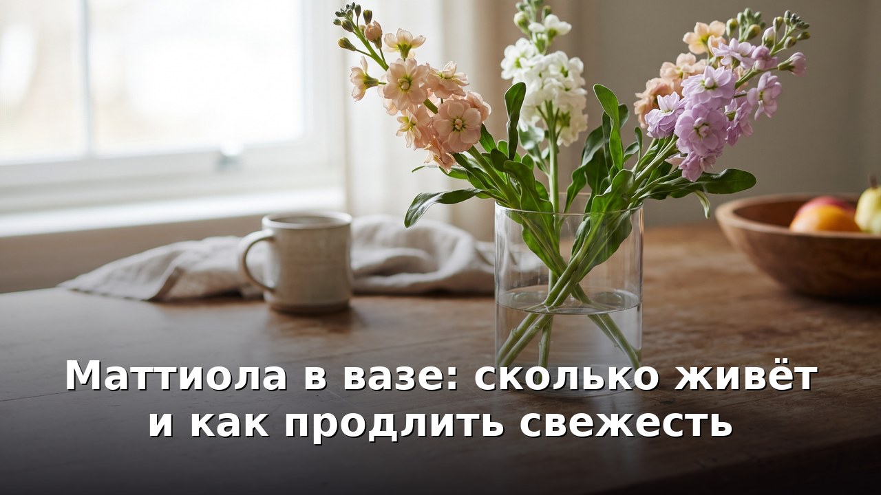 Маттиола в вазе: сколько живёт и как продлить свежесть