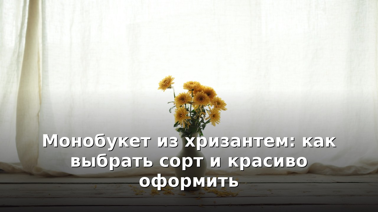 Монобукет из хризантем: как выбрать сорт и красиво оформить
