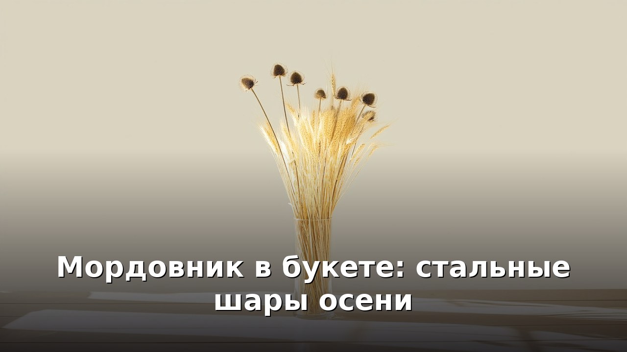 Мордовник в букете: стальные шары осени