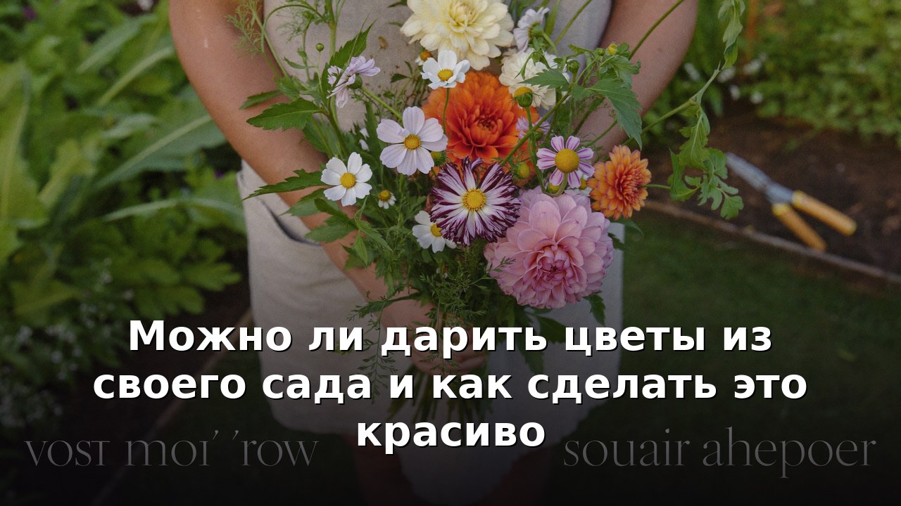 Можно ли дарить цветы из своего сада и как сделать это красиво