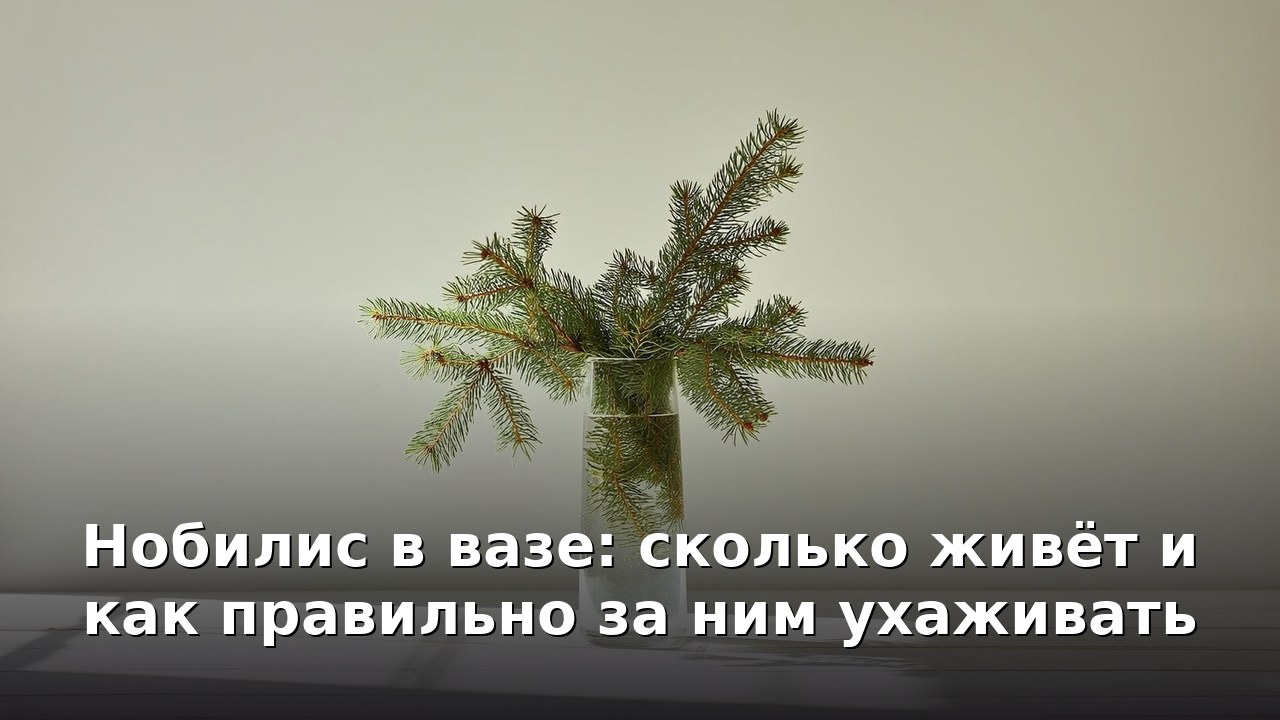 Нобилис в вазе: сколько живёт и как правильно за ним ухаживать