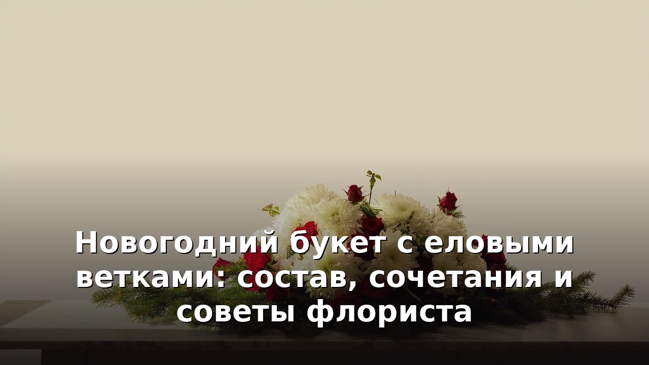 Новогодний букет с еловыми ветками: состав, сочетания и советы флориста