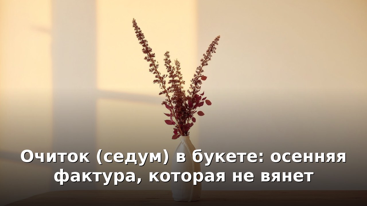 Очиток (седум) в букете: осенняя фактура, которая не вянет