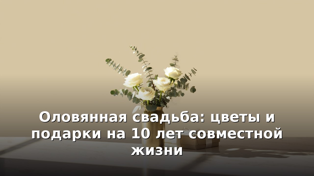 Оловянная свадьба: цветы и подарки на 10 лет совместной жизни