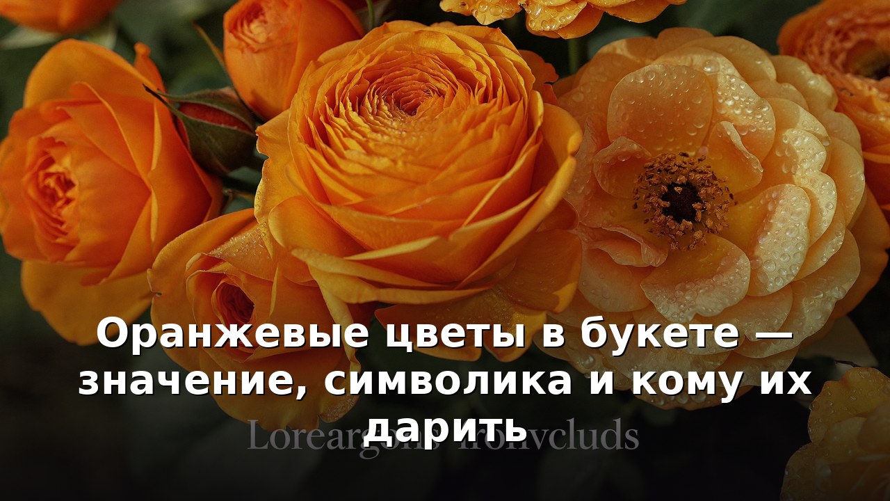Оранжевые цветы в букете — значение, символика и кому их дарить