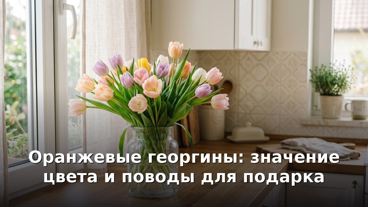 Оранжевые георгины: значение цвета и поводы для подарка