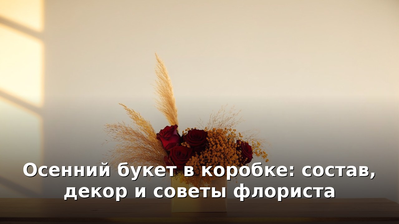 Осенний букет в коробке: состав, декор и советы флориста