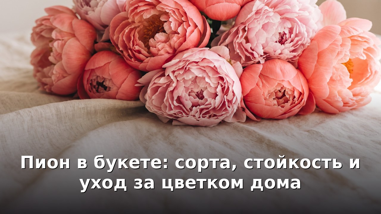 Пион в букете: сорта, стойкость и уход за цветком дома