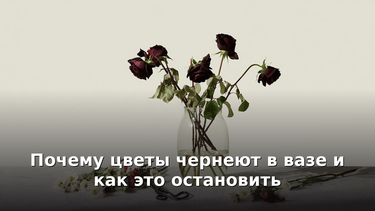 Почему цветы чернеют в вазе и как это остановить