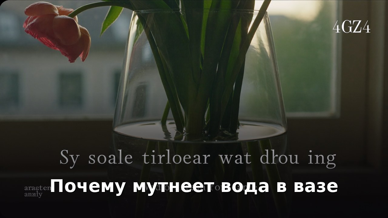 Почему мутнеет вода в вазе