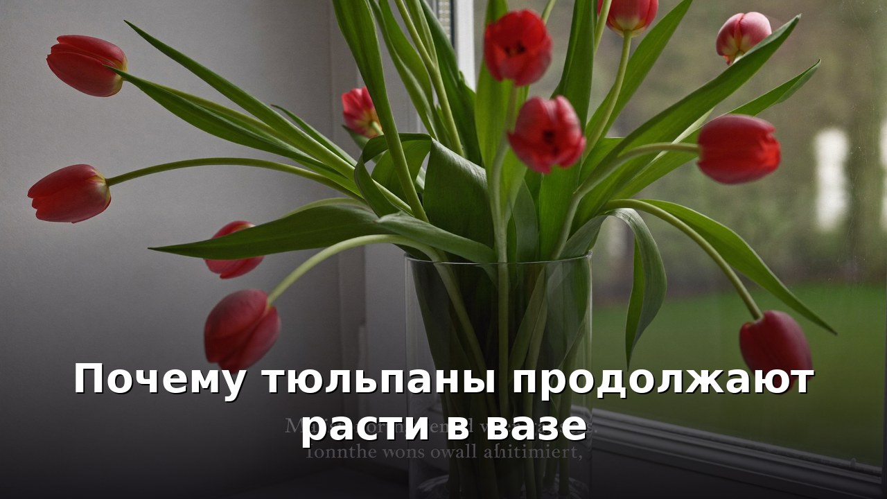 Почему тюльпаны продолжают расти в вазе