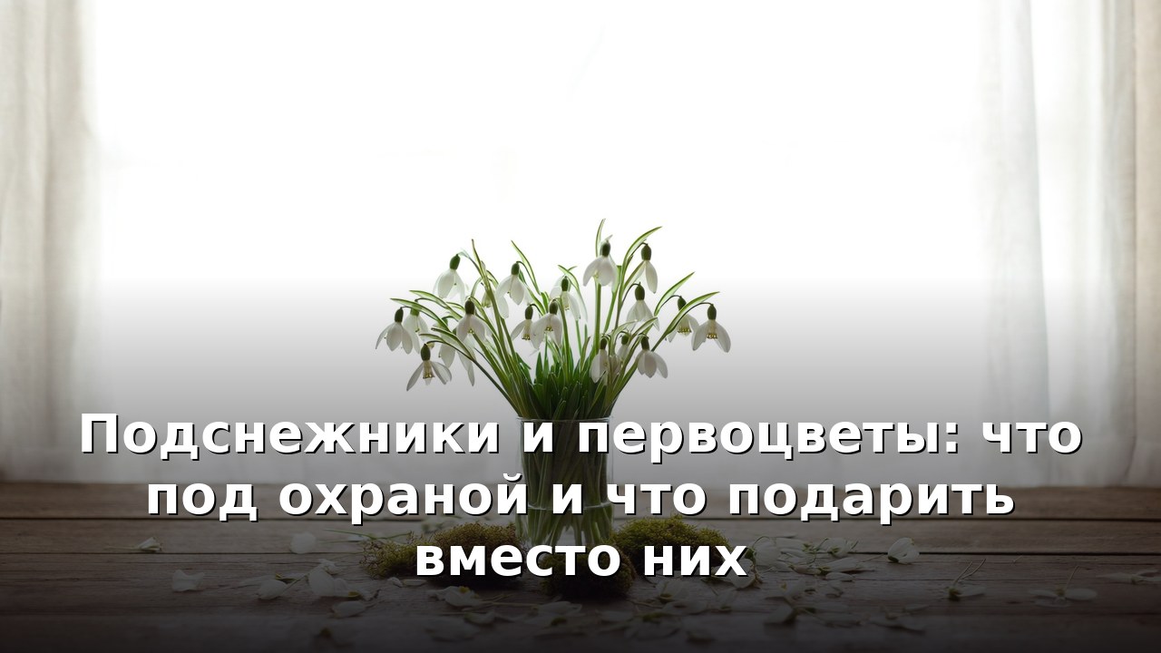 Подснежники и первоцветы: что под охраной и что подарить вместо них