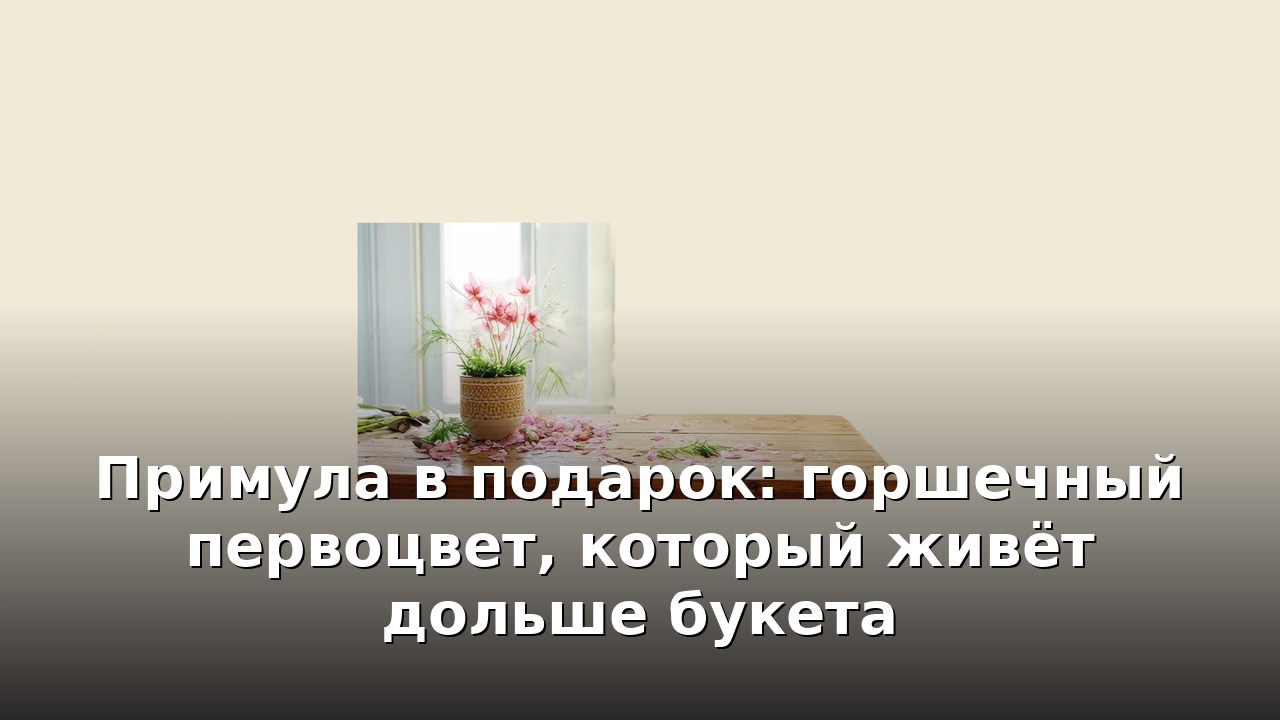 Примула в подарок: горшечный первоцвет, который живёт дольше букета