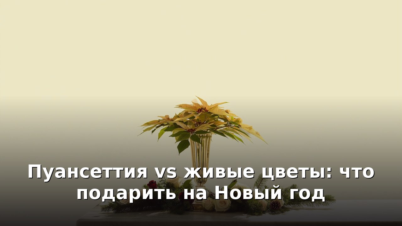 Пуансеттия vs живые цветы: что подарить на Новый год