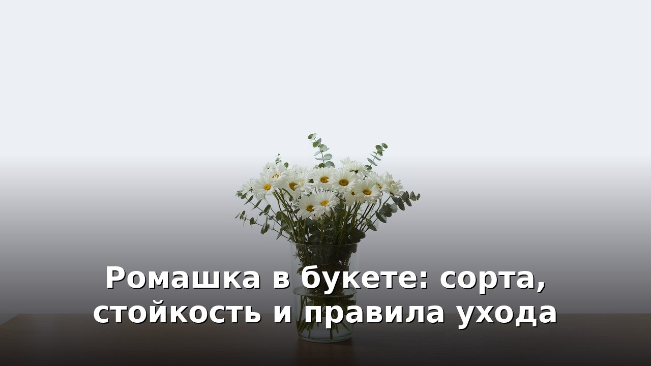 Ромашка в букете: сорта, стойкость и правила ухода