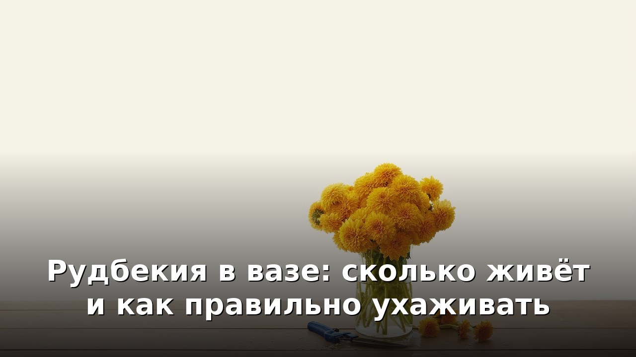 Рудбекия в вазе: сколько живёт и как правильно ухаживать