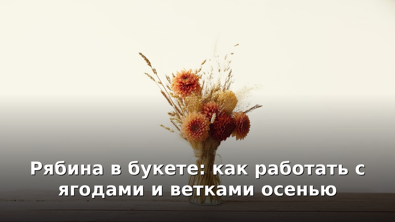 Рябина в букете: как работать с ягодами и ветками осенью