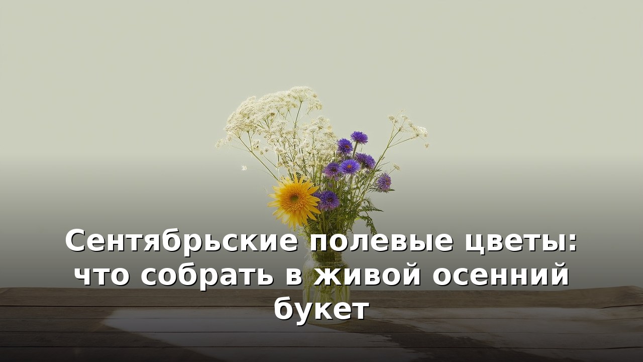 Сентябрьские полевые цветы: что собрать в живой осенний букет