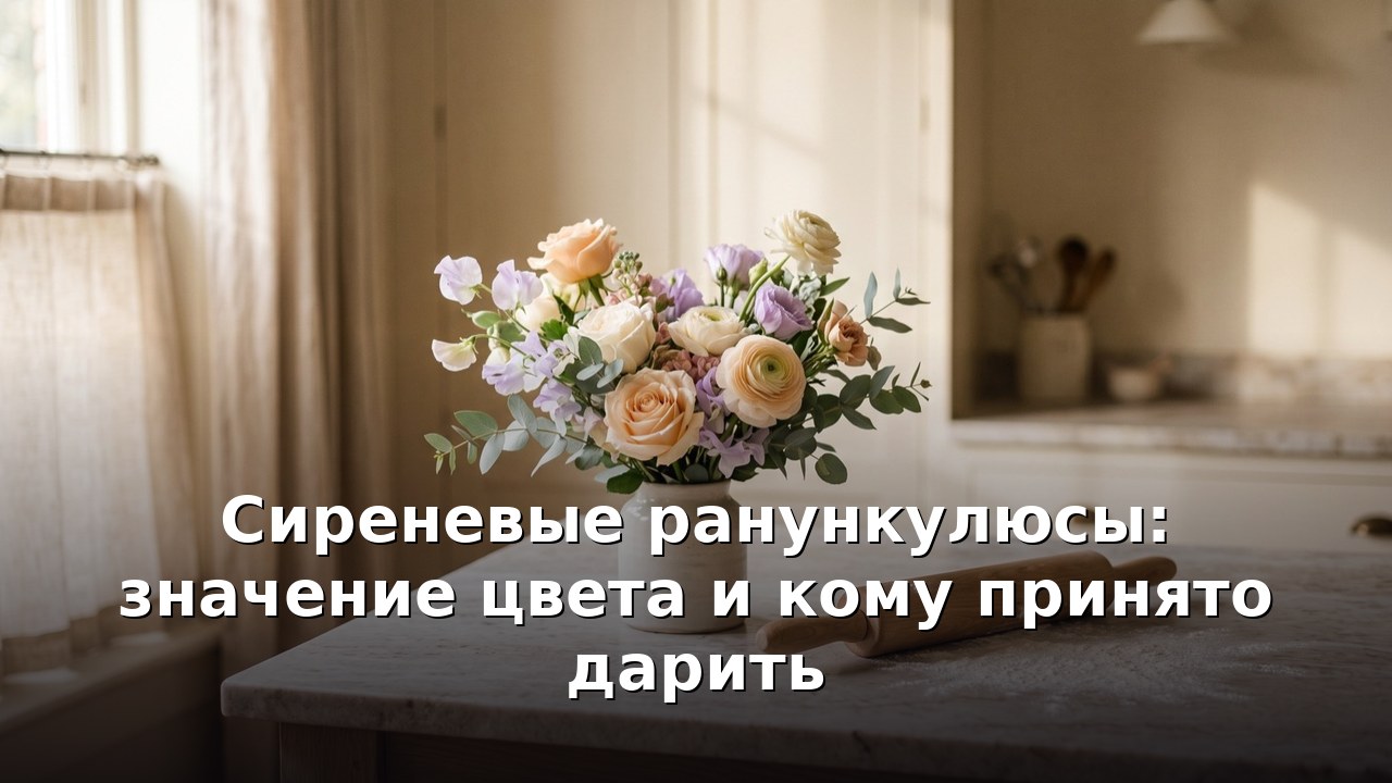 Сиреневые ранункулюсы: значение цвета и кому принято дарить