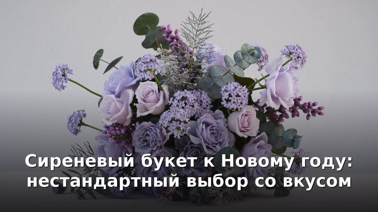 Сиреневый букет к Новому году: нестандартный выбор со вкусом