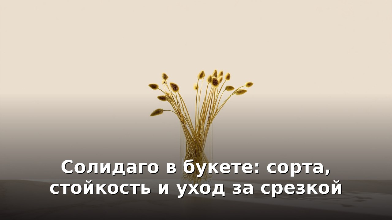 Солидаго в букете: сорта, стойкость и уход за срезкой