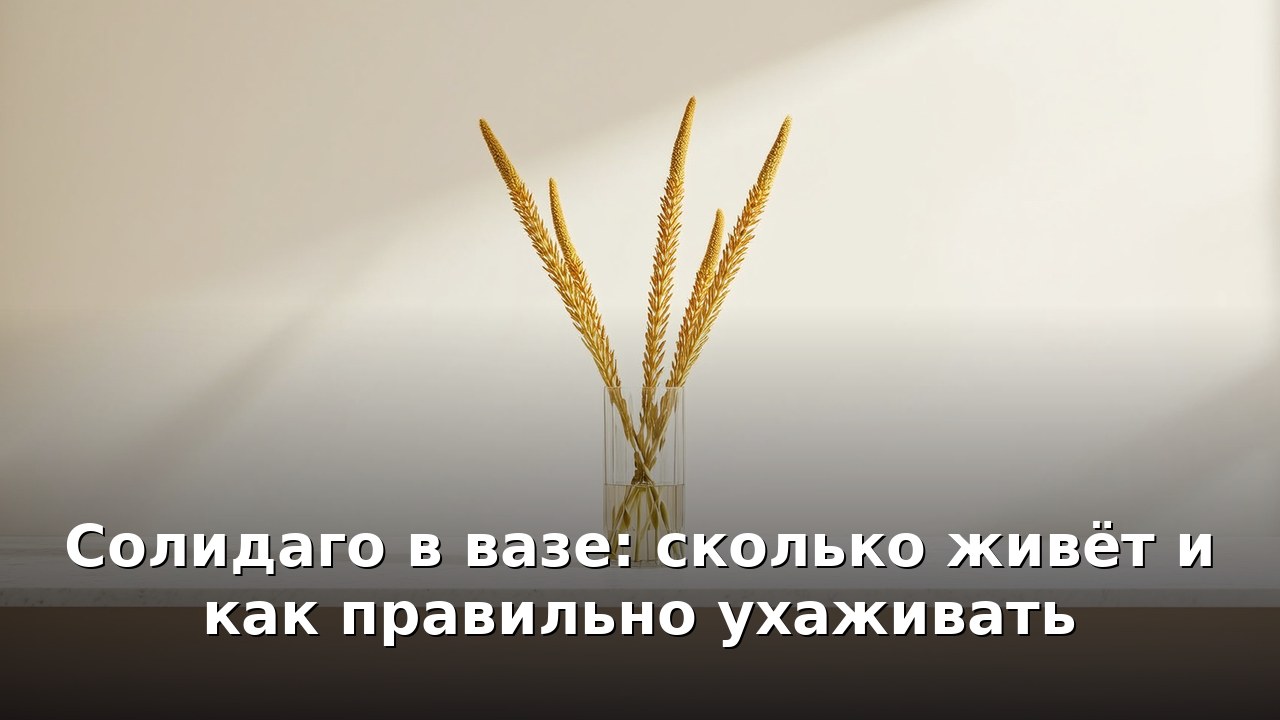 Солидаго в вазе: сколько живёт и как правильно ухаживать