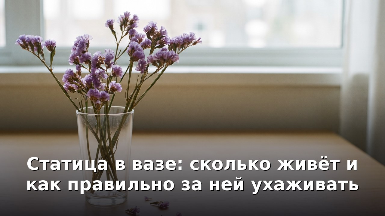 Статица в вазе: сколько живёт и как правильно за ней ухаживать