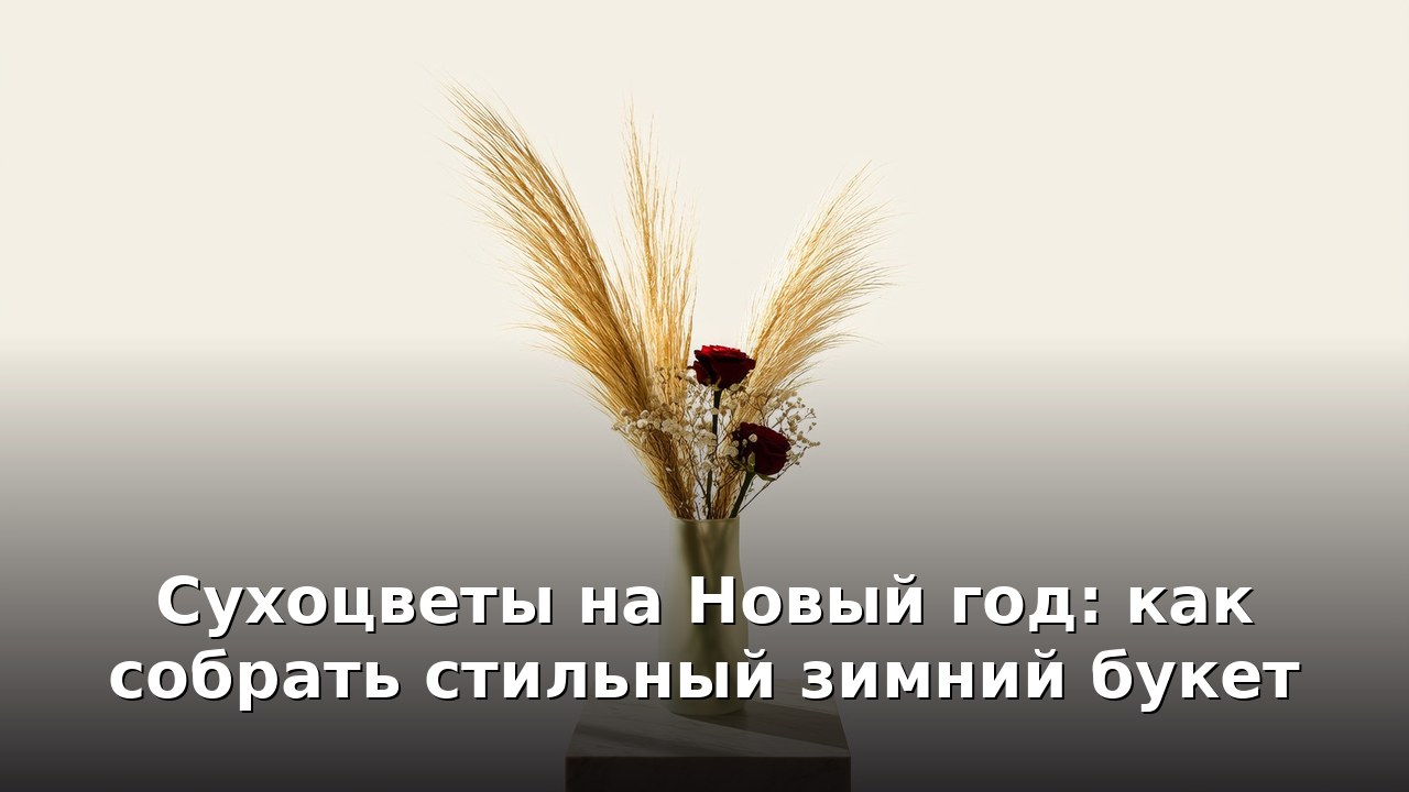 Сухоцветы на Новый год: как собрать стильный зимний букет