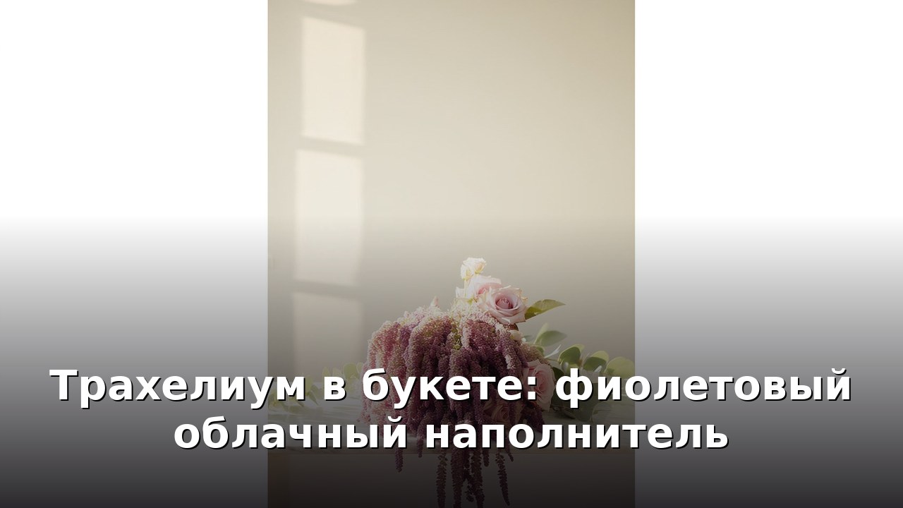Трахелиум в букете: фиолетовый облачный наполнитель