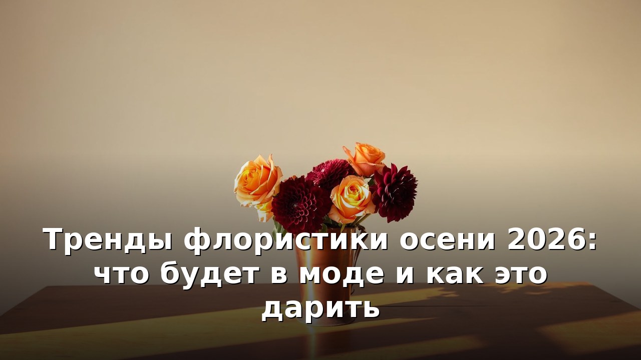 Тренды флористики осени 2026: что будет в моде и как это дарить