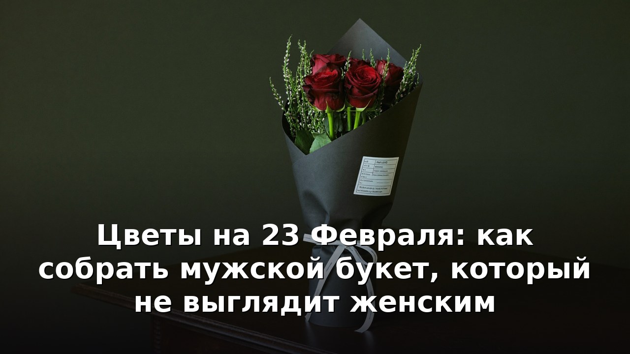 Цветы на 23 Февраля: как собрать мужской букет, который не выглядит женским