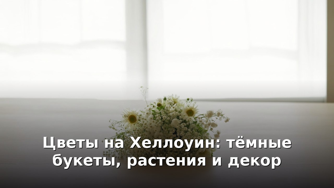 Цветы на Хеллоуин: тёмные букеты, растения и декор