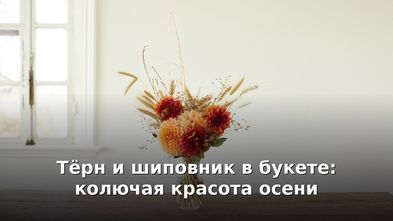 Тёрн и шиповник в букете: колючая красота осени