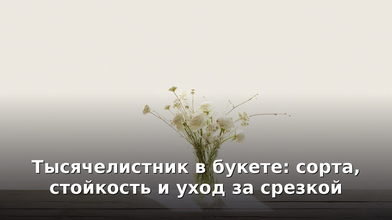 Тысячелистник в букете: сорта, стойкость и уход за срезкой