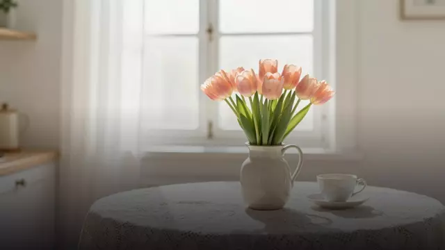 Тюльпаны бабушке: удобный букет, который порадует