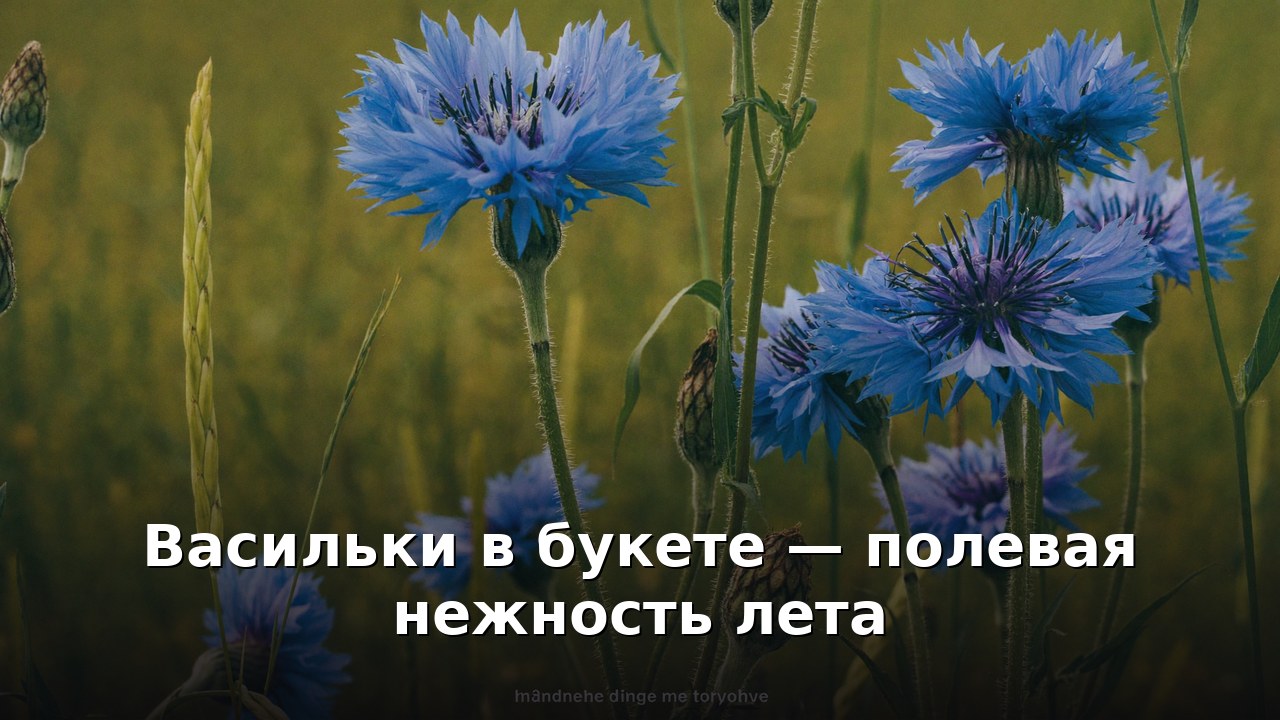 Васильки в букете — полевая нежность лета