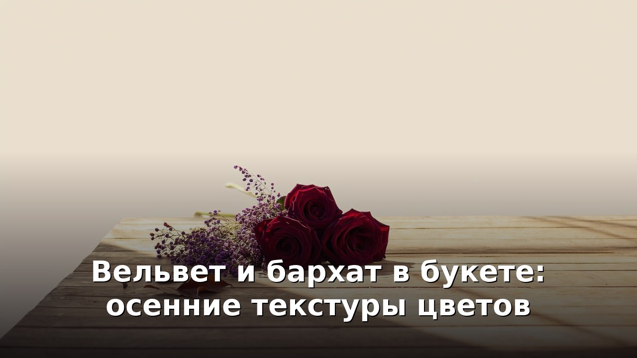 Вельвет и бархат в букете: осенние текстуры цветов