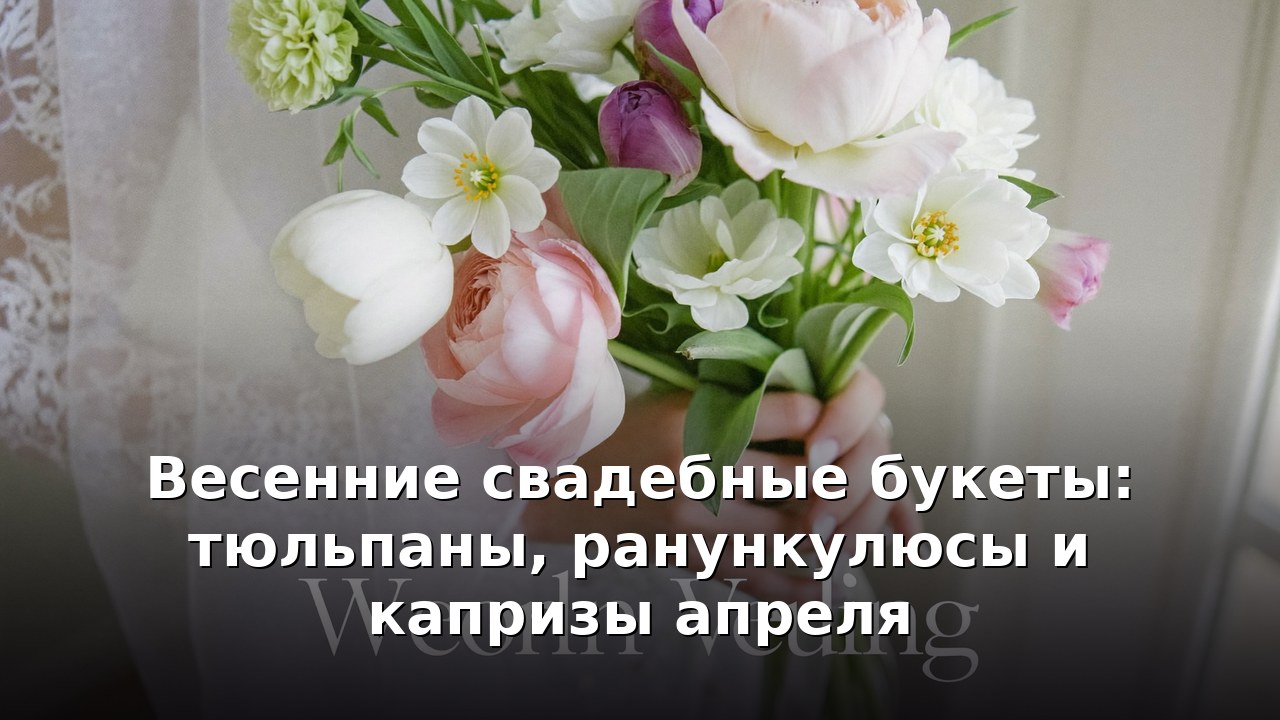 Весенние свадебные букеты: тюльпаны, ранункулюсы и капризы апреля