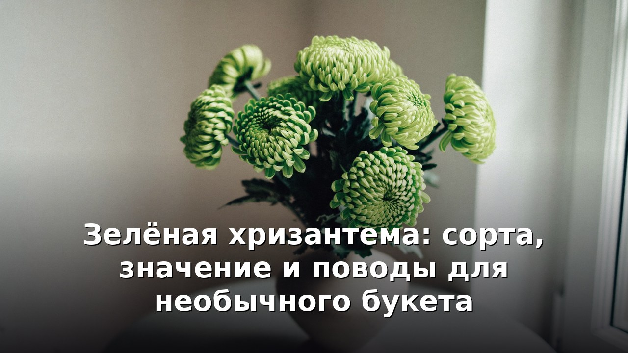 Зелёная хризантема: сорта, значение и поводы для необычного букета