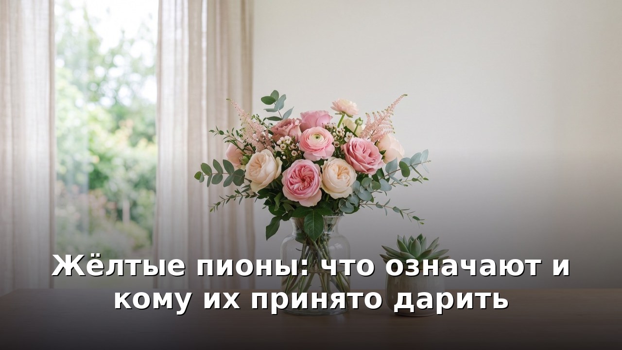 Жёлтые пионы: что означают и кому их принято дарить