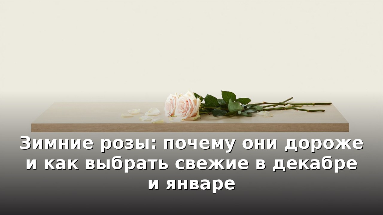 Зимние розы: почему они дороже и как выбрать свежие в декабре и январе
