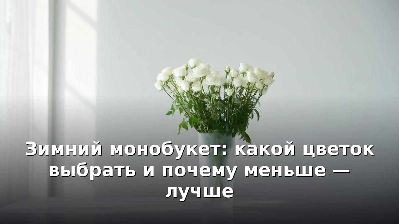 Зимний монобукет: какой цветок выбрать и почему меньше — лучше